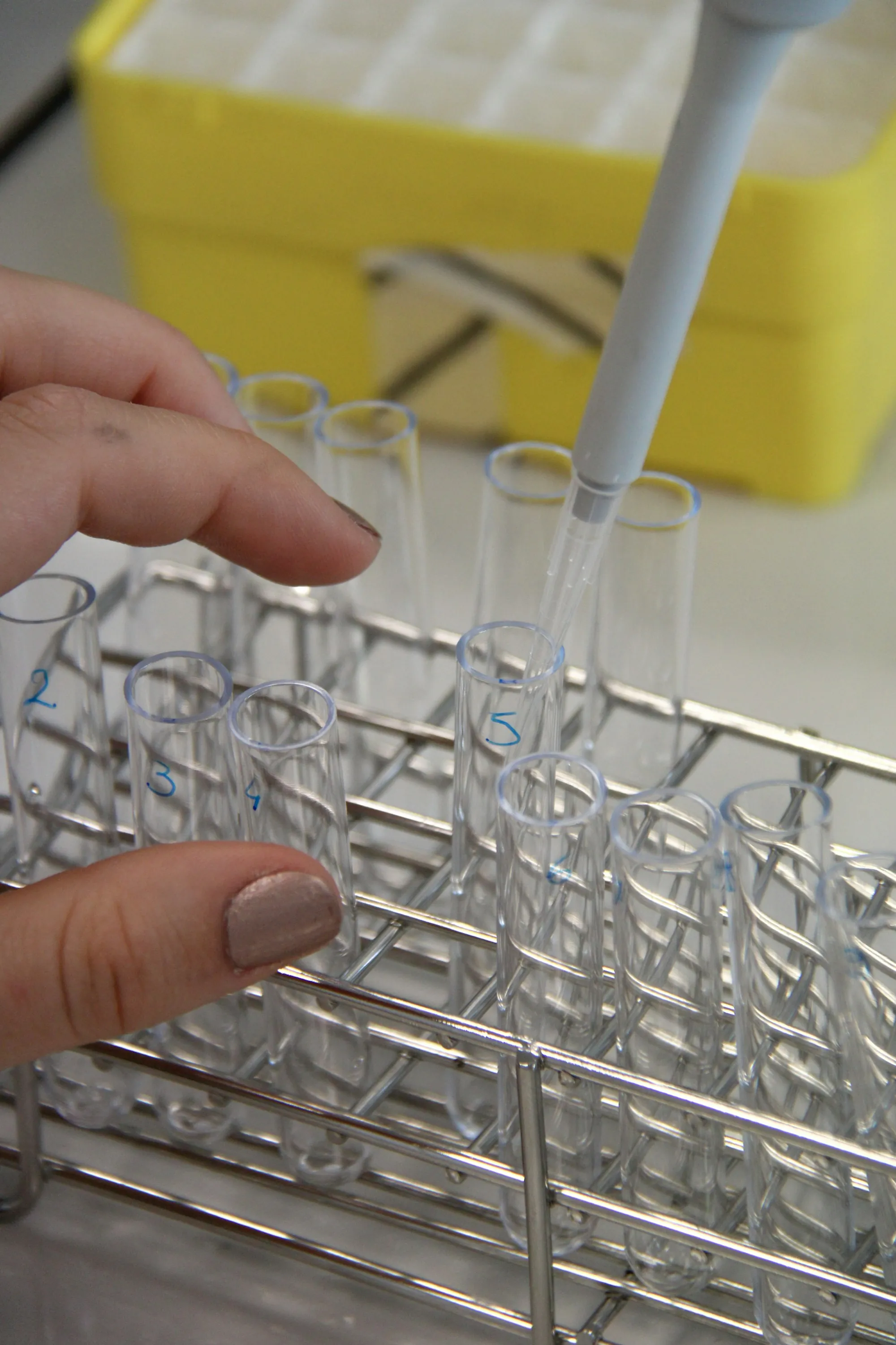 Water Testing & Analysis in Santa Ana Scientist using a pipette to fill test tubes